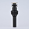 Brushed Gold Bathroom Pop-Up Push-Type Sink Drain Assembly - Vessel