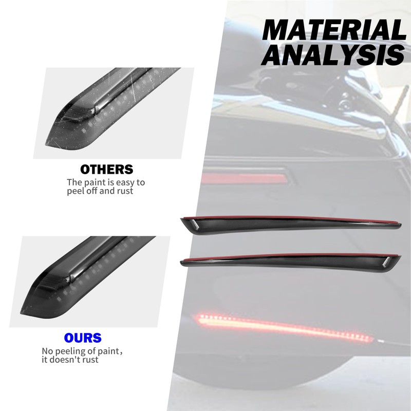 HDBUBALUS LED Extended Saddlebag Light with Smoke Lenses Fit for
