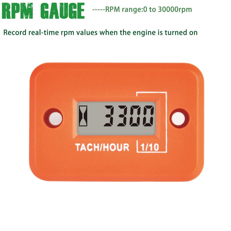 Yooreal Digital Tach Hour Meter,Tachometer Maintenance for Chain saws lawn