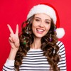 Faburo 16pcs Beard Christmas Baubles Clips and 4pcs Jingle Bells,