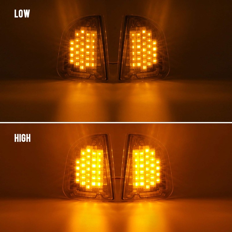 Partsam Clear Lens 29 Amber LED Front P/T/C Light Assembly