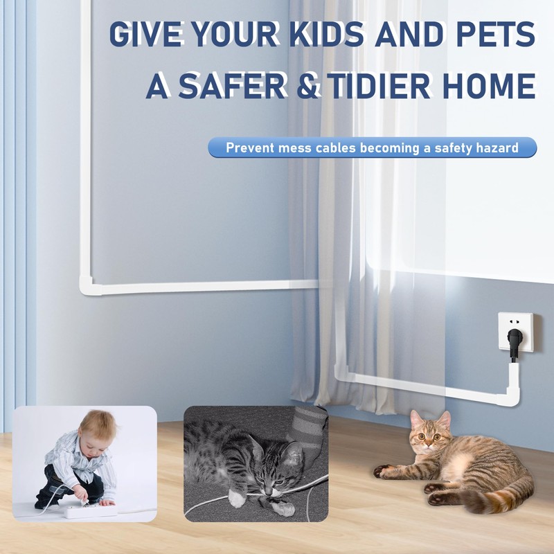 Cable Cover Wall - Cord Hiders for TV on Wall,