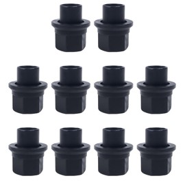 10 Pack Two-Piece 19mm Sleeve Wheel Lug Nuts Fit for Heavy Duty Semi Trucks with Hub Piloted Steel Dual Wheels, M22-1.5 Flanged, 33mm Hex, 26mm Bolt Hole, Black, Torque 500-550 ft-lbs
