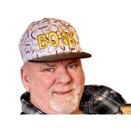 Popfizzy Men’s Boss Hat, Men’s Hip Hop Baseball Caps, Boss Snapback Hat, Boss Trucker Hat, Rapper Cap, Hip Hop Apparel for Men…