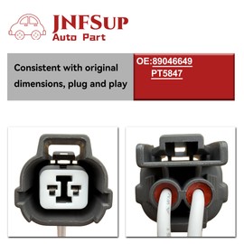 2-Pin Automotive Wiring Harness Connector Kit, 17.5 inch, 20 Gauge, Weather-Sealed, with Terminal Blades