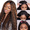 kloiynj U Part Wigs Human Hair for Black Women Highlight