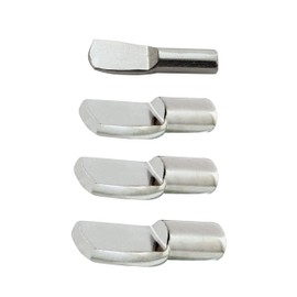 Rok Hardware Heavy Duty Shelf Pin Spoon Shaped Cabinet Support Pegs Holder Metal Nickel (100, All Shelf Pin Sizes [25 of Each Size])