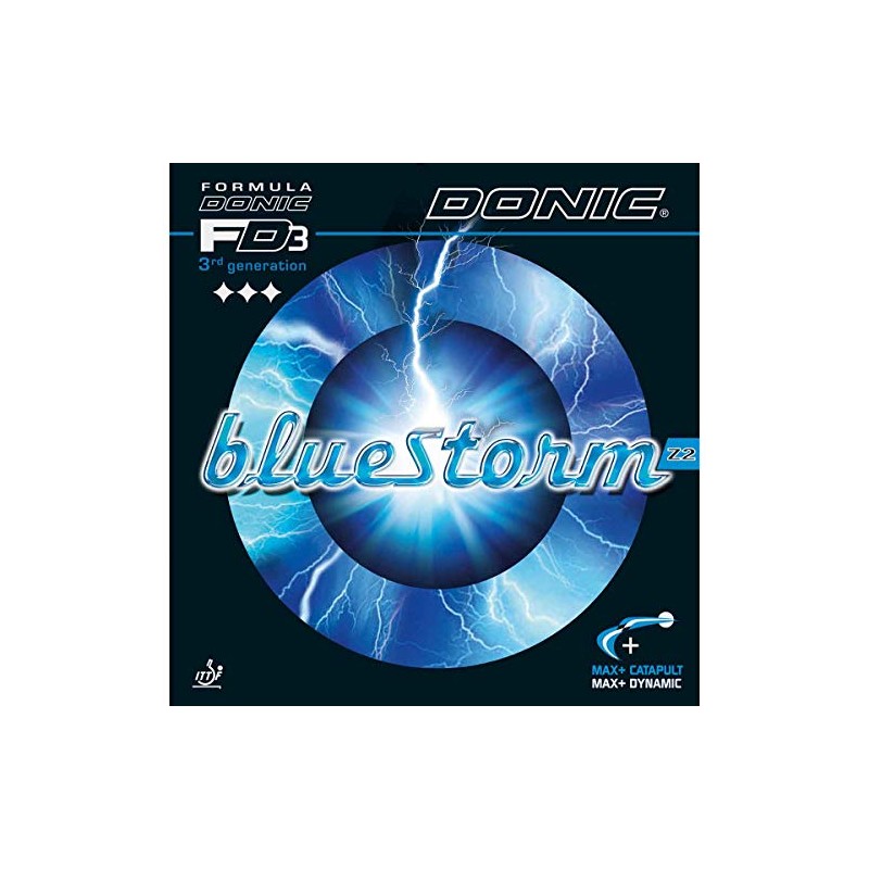 DONIC Belag Bluestorm Z2, options 2,3 mm, black