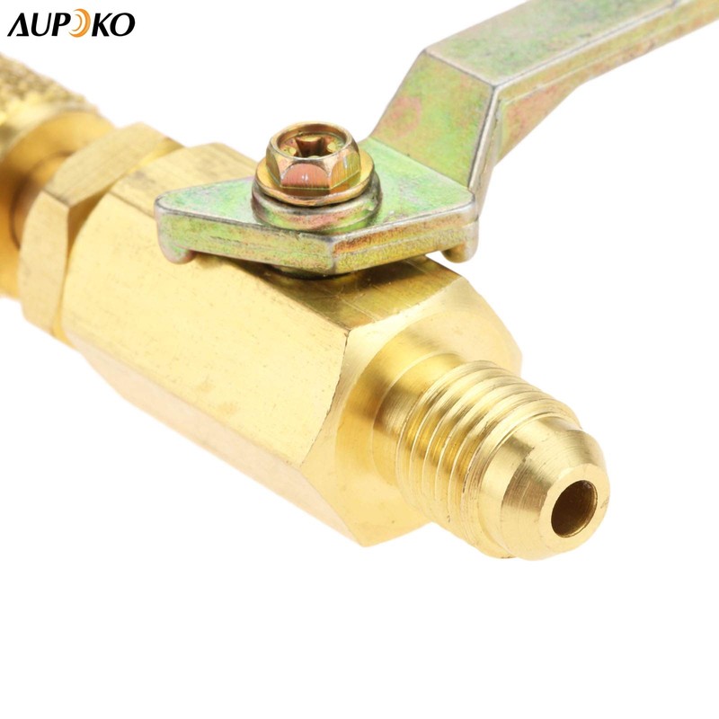 Air Conditioner Ball Valve 1/4" SAE Adapter, Straight Shut-Off Valve