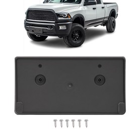 JMTAAT Front License Plate Holder Bracket Compatible with 2018 Dodge RAM 2500 3500 License Plate Mounting Frames Replacement for 68375635AA Black Plastic
