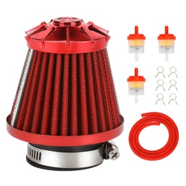 EOPOAYI 38mm (1-1/2") Air Filter Compatible with GY6 49cc 50cc 125cc 150cc 139QMB Moped Scooter Engine Taotao ATM50 Pony 50 Chinese ATV Quad 4 Wheer Pit Dirt Bike Go Kart Parts with Fuel Line
