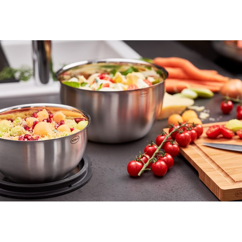 RÖSLE Basic Line Bowl, Elegant Stainless Steel Bowl for Food