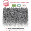 Grey Goddess Locs Crochet Hair For Black Women 14 Inch