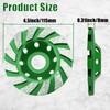 KY Retail 4 1/2 Inch Diamond Concrete Grinding Wheel 12-Segment