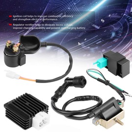 Ignition Coil, Fydun Regulator Rectifier Starter Relay Ignition Coil Accessories CDI Box for 50cc 70cc 90 110cc ATV Quad