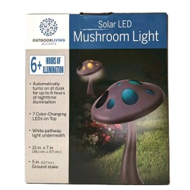 Outdoor Living Solar Mushroom - 7 Colors LED - Landscape/Gard
