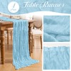 Leetaltree 4 Pack Blue Cheese Cloth Table Runner, 35x120 Inch