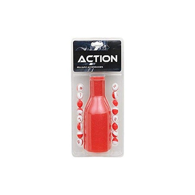 Action Plastic Pill Bottle Set, Red