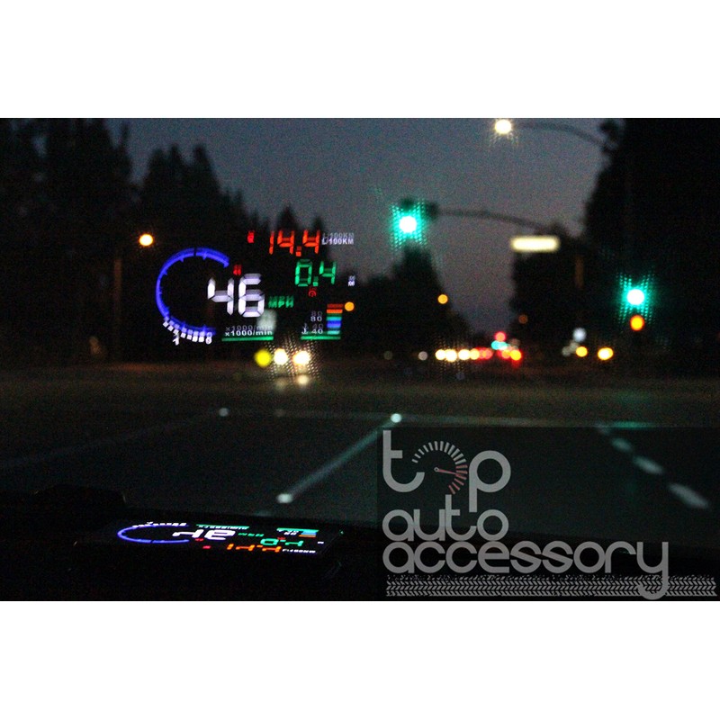 HUD Head Up Display 5.5" OBD II 2 Speed RPM