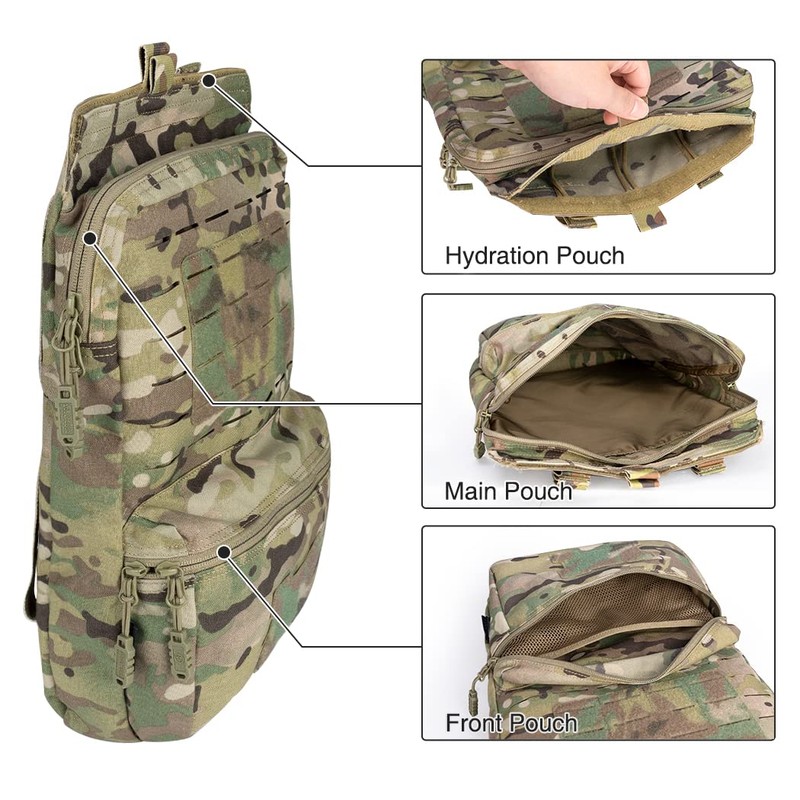 Tactical MOLLE Hydration Pack for 2L Hydration Water Bladder Hydration