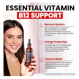 Vitboost Vitamina B12 Líquida 5000 Mcg Metilcobalamina Vegan                                                                                          