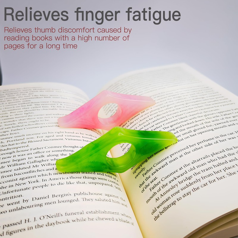 2 Pack Book Page Holder for Reading, Glitter Jelly Pattern