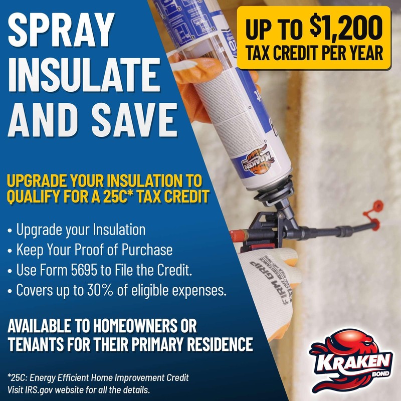 Kraken Bond Fastcoat Fire Rated Spray Foam Insulation (1x27.1 oz.)