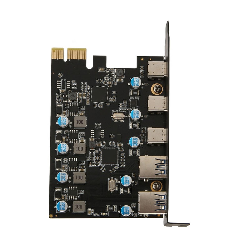 UP5300 5 Ports USB 3.1 PCIe Expansion Card 5Gbps Fast