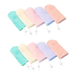 Healeved 10pcs Exfoliating Soap Bags Colored Mesh Soap Pouches Lightweight Design for and Massage for Shower and Bath Use