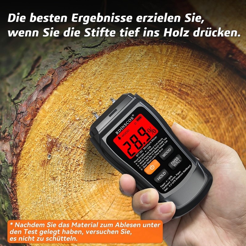 Moisture Meter Pin Type Wood Moisture Meter Masonry with Colour