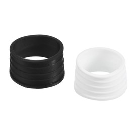 PATIKIL 6 Pack Badminton Racket Grip Ring Tennis Racket Fixring Grip Tape Rubber Ring Non-Slip Absorbent Overgrip Spot Black/White