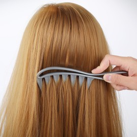 Ouligay 2Pcs Wide Tooth Shark Comb Wide Tooth Comb Curl Comb Salon Large Teeth Combs Hairstyle Comb Curly Hair Salon Barber Comb for Hair Styling Tool for Curly Wet Wavy Thick Hair Women Men