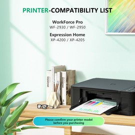 232XL Ink Cartridges High Yield Remanufactured Replacement for Epson 232XL Ink Cartridges Combo Pack, 232 XL for Workforce WF-2930 WF-2950 Expression Home XP-4200 XP-4205 Printer, 4 Pack Lastest Chip