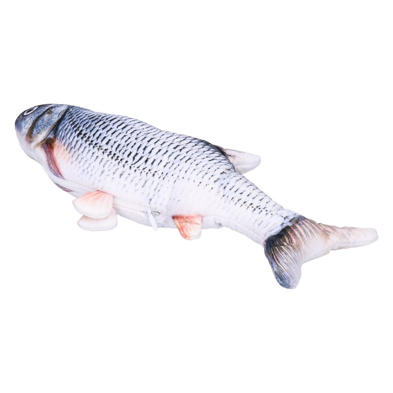 Electric Fish Cat Toy Plush Moving Wagging Jumping Automatic Simulation