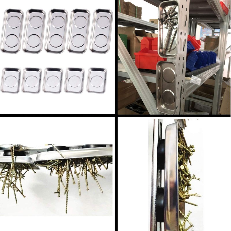 10-Piece Magnetic Tray Holder (3.6" x 2.4" / 5.9" x