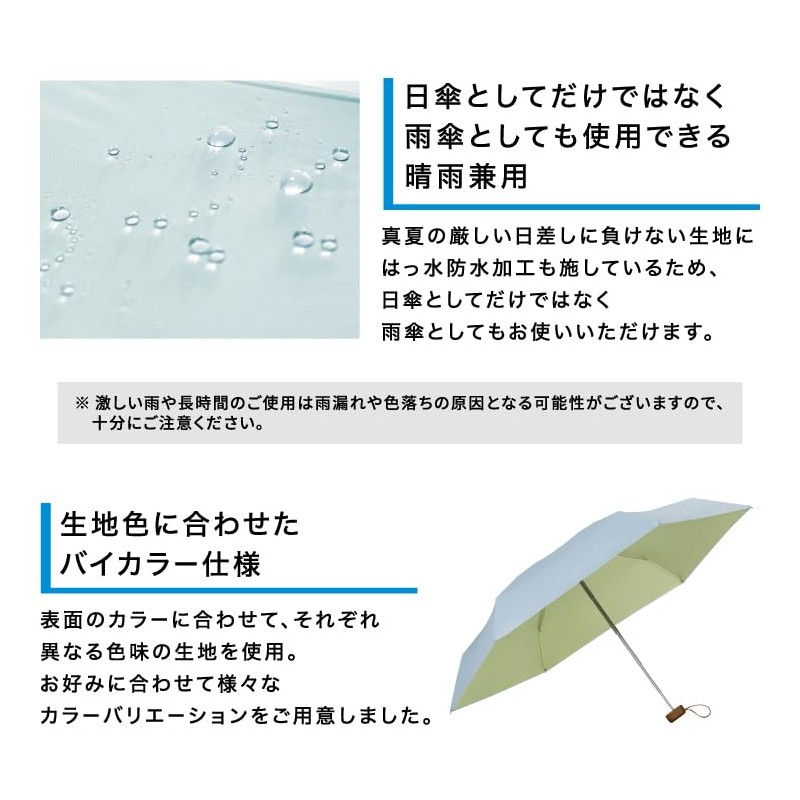 2025 Wpc. 801-12973-102 Folding Parasol, Inside Color Tiny, Off-White, Women's,