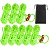 8 Pack Reflective Nylon Ropes, 4mm Tent Guy Lines with
