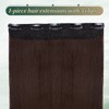Clip-In Real Hair Extensions, Medium Brown, Hair Extensions Hairpiece, Heat-Resistant,
