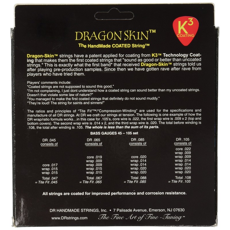Dr Strings dsb5 – 40 dragón piel con revestimiento de
