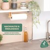 eluno Bamboo Wall Mounted Kitchen Roll Holder Natural Design Wall