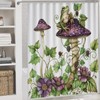 TIKRBMLB 4Pcs Garden Mushroom Frog Shower Curtain Sets Bathroom Decor,