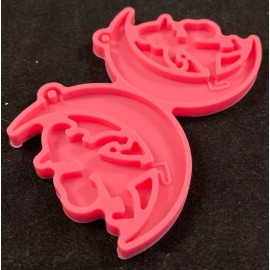 Unbranded Moon & Witch - Epoxy Resin Silicone Molds - Pendants, Earrings, Charms, Etc.