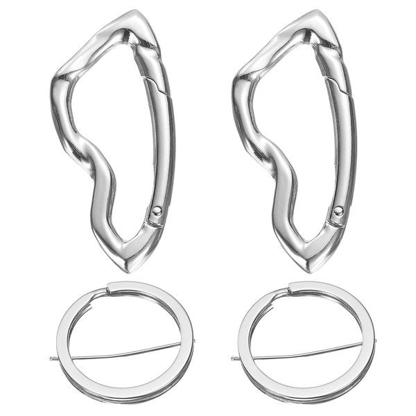 uxcell 2 Pcs Spring Snap Hook 3 Inch Axe Shaped