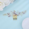 Denifery Bridal Purple Rhinestone Hair Comb Crystal Wedding Headpieces Purple