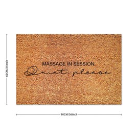DecStic Massage in Session,Quiet Please Coir Door Mat Bible Verse Doormats Farmhouse Thick Durable Non Slip Mat for Outside Home High Traffic Area 24x36in