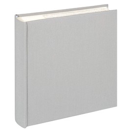 walther design Cloth ME-510-D Photo Album for 200 Photos 10 x 15 cm Linen Grey