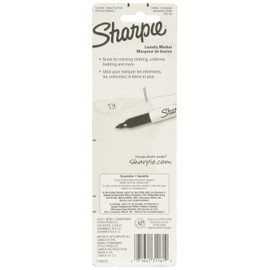 Sharpie Rub-A-Dub Fine Point Laundry Marker, Black, 2 Count (Pack of 6) 12 Markers Total