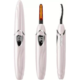 EYECURL 가열식 속눈썹 컬러 S600 정확한 온도 조절 전기 가열 - 지능형 전원 차단 자연스러운 오래 [Black/Silver] EYECURL Heated Eyelash Curler S600 with Precise Temperature Control - Intelligent Power Cut-Off for Natural Long Lasting [Black/Silver]