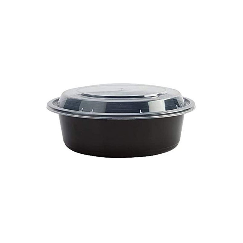 Premium Deep Round Black Containers - 9" (Pack of 3)