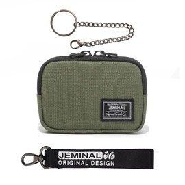 JEMINAL Wallet Student Wallet Sports Street Style Coin Purse Card Bag Boy Girl Adult Mini Wallet Necklace Small Wallet, Forest Green